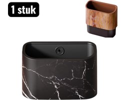 1 stuk - Prullenbak - Mini-prullenbak - Mini Bureau Prullenbak - Vierkante Mini Prullenbak - Dubbelloops ontwerp - geen deksel - geschikt voor bureaus, kantoren en slaapkamers - Zwart