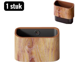 1 stuk - Prullenbak - Mini-prullenbak - Mini Bureau Prullenbak - Vierkante Mini Prullenbak - Dubbelloops ontwerp - geen deksel - geschikt voor bureaus, kantoren en slaapkamers - Bruin