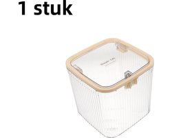 1 stuk - Push-type desktop cosmetica opbergemmer - multifunctioneel - hoogwaardige transparante mini-prullenbak - wit (groot)