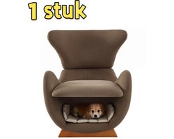 1 stuk - Relaxfauteuil - Huisdiervriendelijke relaxfauteuil - Biedt een rustplek voor katten en kleine honden - Gemaakt van krasbestendige stof - Eenpersoonsbank - Tv-stoel voor de woonkamer - Geschikt voor woonkamer en tuin - 66*47*76 cm - Bruin