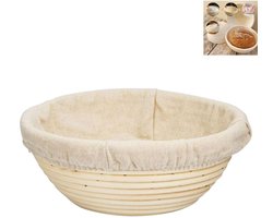1 stuk - Rijsmand in Europese stijl - Bakgerei - Rijsmand voor landelijk brood - Rotan kom - 16 x 6cm - Opbergmand voor rotan - Ronde rijsmand voor brood - Ronde rijskom voor thuis