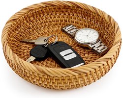 1 stuk rotan vorm decoratief dienblad 19cm