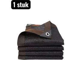 1 stuk - Schaduwnet - 4M*5M - Verstelbaar Schaduwdoek met Oogjes - UV Werend Zonnescherm voor Buiten - Extra Dicht Geweven voor Terras en Zwembad - Tuin Bescherming tegen Zon - Zwart