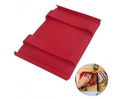 1 stuk - Siliconen keukenklem - Siliconen vingerbeschermer - Mini oven vingerbeschermer - Keukengereedschap - Met antislip handvat - Beschermt vingers tijdens het snijden, roosteren en hakken - 13,5 cm * 18 cm - Rood