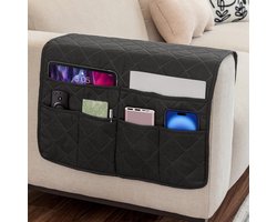 1 stuk - Sofa Armleuninghoes - Verwijderbare Meubel Armleuningbeschermer - Met 6 Opbergvakken - Sofa Afstandsbediening Organizer - Spatwaterdicht - Voor Meubeldecoratie en Organisatie - 90x50cm