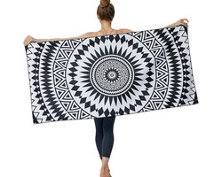 1 stuk strandlaken - bohemian strandlaken - dubbelzijdig fleece - absorberend en snel drogend - Microvezel - badlakens voor heren en dames（75 x 150 cm）