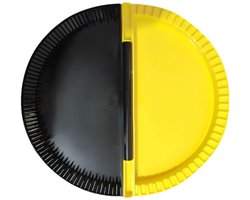 1 stuk Taco maker -Tortilla Pers 20cm - doe-het- Tortilla maker - zelf broodjesvorm voor gezonde snacks, veilig voor koken - Geel
