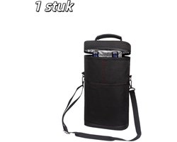1 stuk - Tas - Geïsoleerde tas - Outdoor oxford-stof - Warmte-isolerend en lekvrij - Draagbare wijnkoeler - Geschikt voor picknicks, stranduitstapjes, reizen en banketten - Zwart