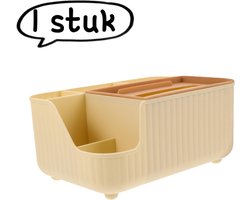 1 stuk - tissuebox - papieren doos salontafel woonkamer eenvoudig multifunctioneel bureau afstandsbediening opbergdoos - beige bruin