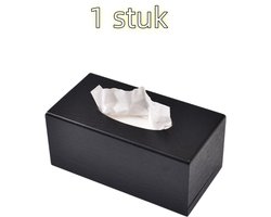 1 stuk - Tissuebox - Tissue-organizer - Papieren handdoekhouder - Geschikt voor tafelbladen, eetkamers, salontafels en woonkamers - 23 cm * 12 cm * 10 cm - Zwart
