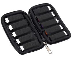 1 stuk - USB-opbergtas - USB-schild opbergtas - zwart - 10 compartimenten - 16*9cm - draagbare beschermhoes - USB-doosje - grote capaciteit - opbergtas