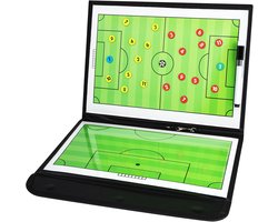1 stuk - voetbal tactisch bord - opvouwbaar - draagbaar voetbal bord - klembord voor voetbalcoaches - magnetische tactische bordjes met whiteboard marker en ritsvak