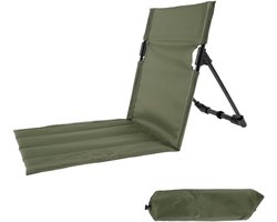 1 stuk - Vouwstoel - Opvouwbare strandstoel - Draagbare opvouwbare stoel - aluminium frame - met 600D Oxford-stof - voor ontspannen op reis, tuin, terras aan het zwembad - binnen- en buitenstoel - met draagtas - 68*39*40 cm - groen