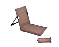 1 stuk - Vouwstoel - Opvouwbare strandstoel - Draagbare opvouwbare stoel - aluminium frame - met 600D Oxford-stof - voor ontspannen op reis, tuin, terras aan het zwembad - binnen- en buitenstoel - met draagtas - 68*39*40 cm - bruin