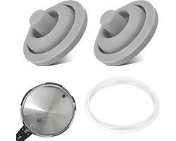 1 stuk WMF snelkookpan afdichtring 22 cm, kooksignaal siliconen ring reserveonderdeel, geschikt voor Perfect Serie-Plus Ultra Pro, pot van 5 liter, wit
