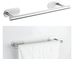 1 Stuk Zelfklevende Handdoekhouder, Roestvrijstalen Handdoekstang Voor De Badkamer, Handdoekrek Voor De Badkamer, Boren Niet Nodig, 39,6 Cm