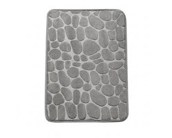1 Stuks Badkamer Mat - Antislip Voetenmat met Kiezelreliëf - Absorberend Sneldrogend Badmat voor Badkamer, Woonkamer, Entree - Zacht Microvezel Vloermat - 40x60cm