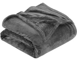 1 stuks CosyLux Knuffelige Pluizige Deken Bank - Zacht/Warm/Lichtgewicht Bankdeken Bankdeken voor Bank/Bed/Bank, Flanel Fleece Deken, 100X150cm,donkergrijs