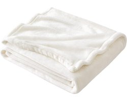 1 stuks CosyLux Knuffelige Pluizige Deken Bank - Zacht/Warm/Lichtgewicht Bankdeken Bankdeken voor Bank/Bed/Bank, Flanel Fleece Deken, 120X200cm,wit