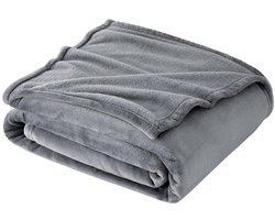 1 stuks CosyLux Knuffelige Pluizige Deken Bank - Zacht/Warm/Lichtgewicht Bankdeken Bankdeken voor Bank/Bed/Bank, Flanel Fleece Deken, 70X100cm,zilvergrijs