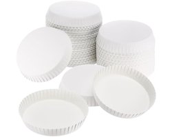 1 Stuks Deksels Voor Kartonnen Wegwerpbekers Met Bescherming Bekerdeksel Wegwerpservies Gestopte Drankbekerafdekkingen Glazen Afdekking Drinkglas Papier Wit 100 — voor dagelijks gebruik