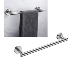 1 stuks - Handdoekrek Badkamer - Handdoekenrek badkamer - keukenrek - Doucherek - 40CM - Handdoekstang - handdoeken rek - Handdoekhouder - Badkamerrek - handdoekstang Zilver- handdoekenrek keuken - handdoek stang - boren - handdoekrek Zilver