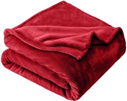 1 stuks Knuffelige Pluizige Deken Bank - Zacht/Warm/Lichtgewicht Bankdeken Bankdeken voor Bank/Bed/Bank, Flanel Fleece Deken, 45X65cm,rood