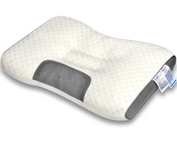 1 stuks Orthopedisch Neksteunkussen van Traagschuim - Ergonomisch Kussen met Individuele Hoogteverstelling - Anti-Snurkkussen Geschikt voor rug-, zij- en buikslapers comfortabel slapen Hoofdkussen