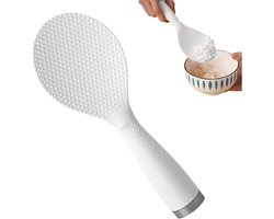 1 stuks Rijstlepel - Serveerlepels - Rijstlepel Kunststof - Rijst Opscheplepel - rijstkoker met antiaanbaklaag - keukengereedschap - Kookgereedschap - Wit
