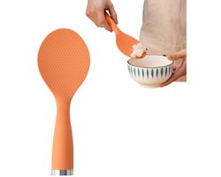 1 stuks Rijstlepel - Serveerlepels - Rijstlepel Kunststof - Rijst Opscheplepel - rijstkoker met antiaanbaklaag - keukengereedschap - Kookgereedschap - Oranje