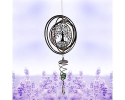 1 stuks - windorgel - windgong natures melody - windgong natures melody - 3D opvouwbare roterende windgong - levensboom - Tuin decoratie - Metaal - 58cm*18cm - terras decoratie