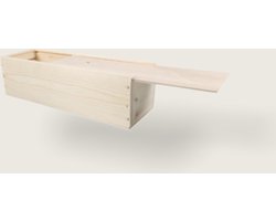 1-vaks Wijnkist - Wijnhouder - Wijndoos - Wijnglazen - Wijnglas - Drank - Drankdoos - Houten kist - Hout - Wijn