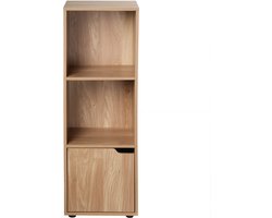 1 x 3 Oak Kast met 1 deurtje - 31 x 29 x 91 cm 11450 Casame
