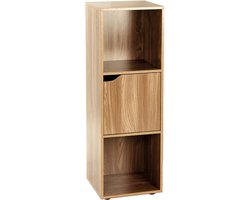 1 x 4 Oak Kast met 2 deurtjes - 31 x 29 x 120 cm 11449 Casame