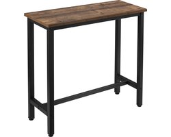 1 X Bartafel Hoge tafel Bistrotafel met metalen structuur Spaanplaat tafelblad,Keukentafel Eettafel 100x40x100cm,Vintage hout BT33hov