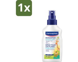 1 x Hansaplast - Kids Wondspray - Wondreiniging voor Kinderen - Wondontsmetting - 100 ml - Kinderwondreiniging - Wondontsmetting - Wondverzorging - Sneeën Reinigen - Schaafwonden Reinigen