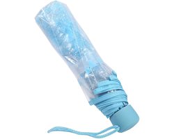 1 x transparante vouwparasol, modieuze prinsessenparaplu, compact, helder canopy kersenbloesem, vier kleuren