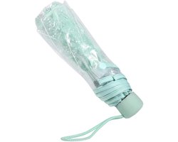 1 x transparante vouwparasol, modieuze prinsessenparaplu, compact, helder canopy kersenbloesem, vier kleuren