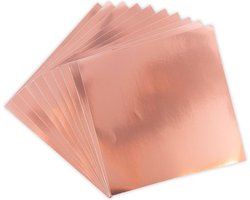 10 aluminium metal sheets rose gold 15x15 cm - Sizzix