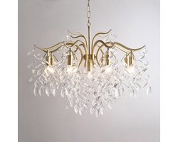 10 Arm Kroonluchter - Crystal Chandelier - Kristallen Kroonluchter - Goud - Hanglamp - Moderne Hanglamp - Woonkamerlamp - Moderne lamp