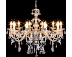 10 Arm Kroonluchter - Crystal Chandelier - Kristallen Kroonluchter - Hanglamp - Moderne Hanglamp - Woonkamerlamp - Moderne lamp