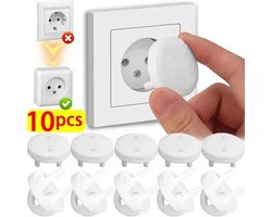 10-delige baby anti-shock stopcontactafdekking kinderveiligheid Europese regelgeving stopcontactafdekking voeding veiligheidsafdekking stopcontact