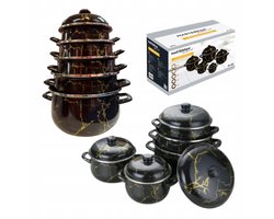 10-delige Emaille Panneset voor Gas & Inductie