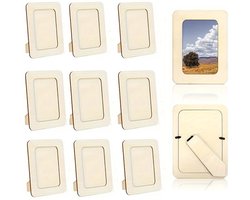 10-delige Houten Fotolijstenset - DIY Doodle Decoratieve Lijsten - Kunstwerken Voor in Huis - Handgeschilderde Herinneringen - Geschikt Voor Thuis En Op Kantoor - Perfect Cadeau Voor Feestdagen En Verjaardagen