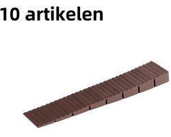10-delige meubelnivelleringspads - Balanceerpads voor kledingkasten, kasten, tafels en stoelen - Ongelijke pads voor kastvoeten - Bruin