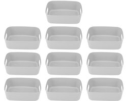 10-delige Opbergmanden - Kunststof Organizers met Handvat - 29x20cm