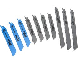 10 Delige Reciprozaagbladen set Voor Hout en Metaal