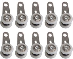 10-delige Rollen voor Schuifdeuren - 4,5×1,9cm Metaal en Plastic Rollen - Soepel Glijdend - Draagt Tot 20KG