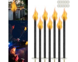 10-delige Set Wasfakkels Natuurlijke Materialen - Lange Brandtijd voor Buitenfeesten en Decoratie