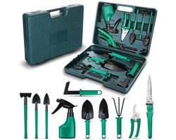 10-Delige Tuingereedschap Set Incl. Opbergkoffer - Tuingereedschap - Snoeischaar- Tuinset - Snoeischaar - Tuinieren - Tuin gereedschap
